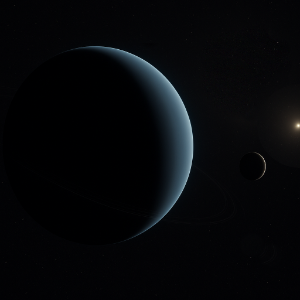 Uranus in crescent phase. Render credit: ChatGPT